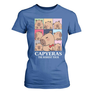 Funny Capybara Christmas T Shirt For Women Capyeras The Rodent Tour TS09 Royal Blue Print Your Wear
