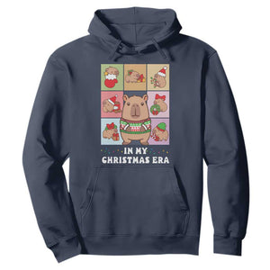 Funny Capybara Christmas Hoodie In My Christmas Era TS09 Navy Print Your Wear