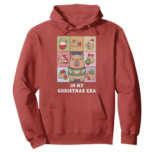 Funny Capybara Christmas Hoodie In My Christmas Era TS09 Red Print Your Wear