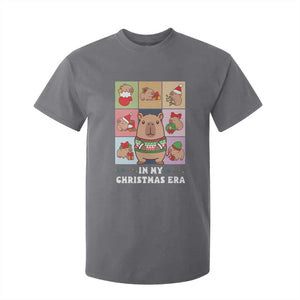 Funny Capybara Christmas T Shirt For Kid In My Christmas Era TS09 Charcoal Print Your Wear