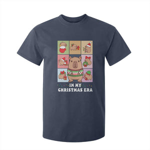 Funny Capybara Christmas T Shirt For Kid In My Christmas Era TS09 Navy Print Your Wear