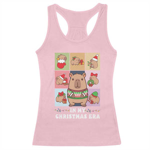 Funny Capybara Christmas Racerback Tank Top In My Christmas Era TS09 Light Pink Print Your Wear