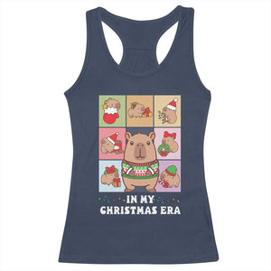 Funny Capybara Christmas Racerback Tank Top In My Christmas Era TS09 Navy Print Your Wear
