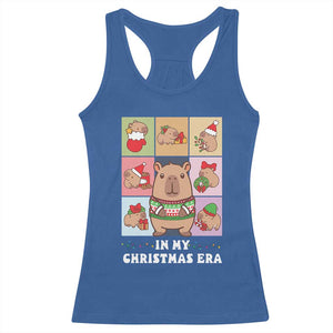 Funny Capybara Christmas Racerback Tank Top In My Christmas Era TS09 Royal Blue Print Your Wear