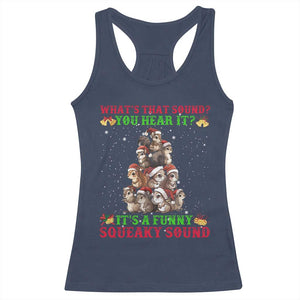 Squirrel Christmas Racerback Tank Top It's A Funny Squeaky Sound TS09 Navy Print Your Wear