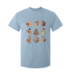 Funny Squirrel Christmas Santa Reindeer T Shirt For Kid TS09 Light Blue Print Your Wear