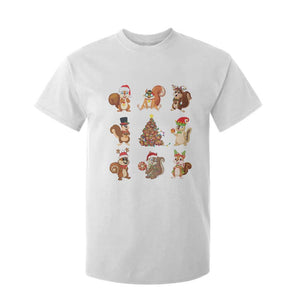 Funny Squirrel Christmas Santa Reindeer T Shirt For Kid TS09 White Print Your Wear