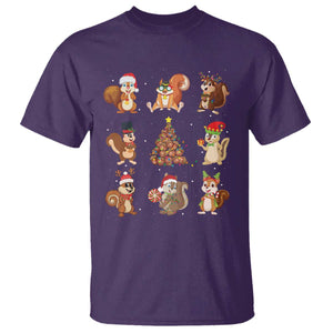 Funny Squirrel Christmas Santa Reindeer T Shirt TS09 Purple Print Your Wear