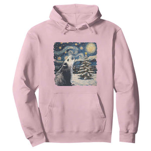 Christmas Starry Night Opossum Hoodie TS09 Light Pink Print Your Wear