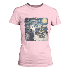 Christmas Starry Night Opossum T Shirt For Women TS09 Light Pink Print Your Wear