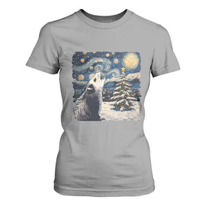 Christmas Starry Night Opossum T Shirt For Women TS09 Sport Gray Print Your Wear