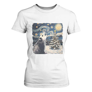 Christmas Starry Night Opossum T Shirt For Women TS09 White Print Your Wear