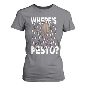 Funny Christmas Wheres Pesto T Shirt For Women TS09 Charcoal Print Your Wear
