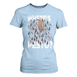 Funny Christmas Wheres Pesto T Shirt For Women TS09 Light Blue Print Your Wear