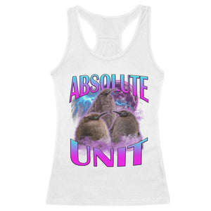 Pesto The Penguin Absolute Unit Racerback Tank Top TS09 White Print Your Wear