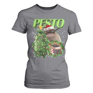 Funny Christmas Pesto Penguin T Shirt For Women TS09 Charcoal Print Your Wear