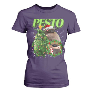 Funny Christmas Pesto Penguin T Shirt For Women TS09 Purple Print Your Wear