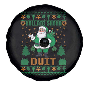 Irish Christmas Spare Tire Cover Nollaig Shona Duit Shamrock Santa Lucky For Everyone TS09 Print Your Wear
