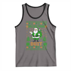 Irish Christmas Tank Top Nollaig Shona Duit Shamrock Santa Lucky For Everyone TS09 Deep Heather Black Print Your Wear