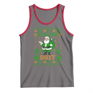 Irish Christmas Tank Top Nollaig Shona Duit Shamrock Santa Lucky For Everyone TS09 Deep Heather Red Print Your Wear