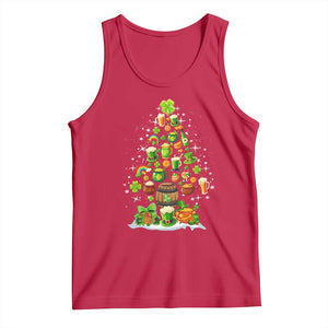 Merry Christmas Tree Irish Tank Top TS09 Red Print Your Wear