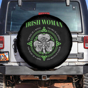 Irish Woman Pride Spare Tire Cover The Soul of A Witch Celtic Shamrock Feminist TS09 No hole Black Print Your Wear