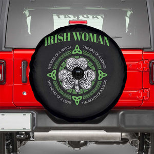 Irish Woman Pride Spare Tire Cover The Soul of A Witch Celtic Shamrock Feminist TS09 Black Print Your Wear