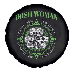 Irish Woman Pride Spare Tire Cover The Soul of A Witch Celtic Shamrock Feminist TS09 Print Your Wear