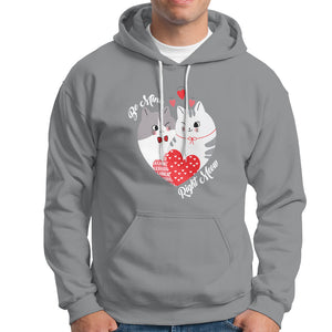 Valentine's Day Hoodie Be Mine Right Meow Funny Cat Lover TS09 Sport Gray Printyourwear