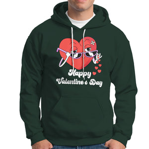 Happy Valentine's Day Cute Heart Bae Funny Salting Hearts Hoodie TS09 Dark Forest Green Printyourwear