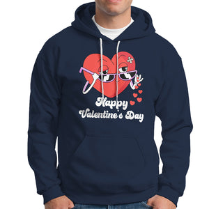 Happy Valentine's Day Cute Heart Bae Funny Salting Hearts Hoodie TS09 Navy Printyourwear
