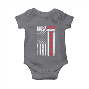 Funny Trump Valentine's Day Patriotic Baby Onesie Make Love Great Again TS09 Charcoal Print Your Wear