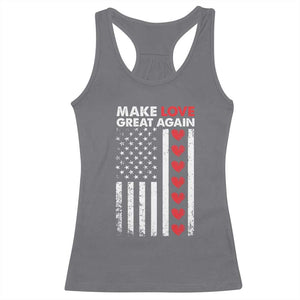 Funny Trump Valentine's Day Patriotic Racerback Tank Top Make Love Great Again TS09 Charcoal Print Your Wear