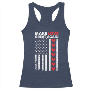 Funny Trump Valentine's Day Patriotic Racerback Tank Top Make Love Great Again TS09 Navy Print Your Wear