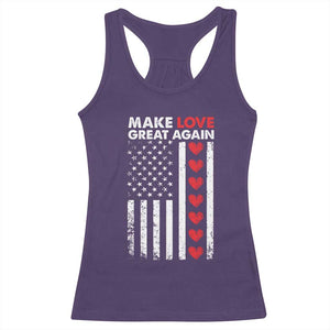 Funny Trump Valentine's Day Patriotic Racerback Tank Top Make Love Great Again TS09 Purple Print Your Wear