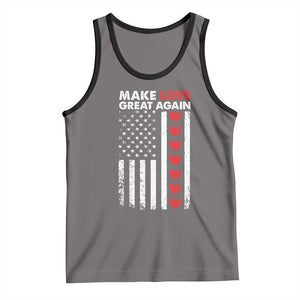 Funny Trump Valentine's Day Patriotic Tank Top Make Love Great Again TS09 Deep Heather Black Print Your Wear