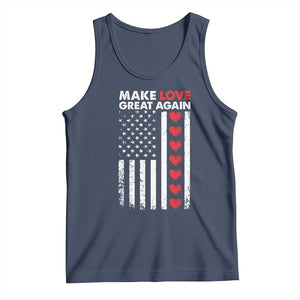 Funny Trump Valentine's Day Patriotic Tank Top Make Love Great Again TS09 Navy Print Your Wear