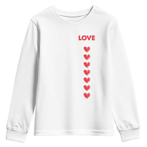 Funny Trump Valentine's Day Patriotic Youth Sweatshirt Make Love Great Again TS09 White Print Your Wear