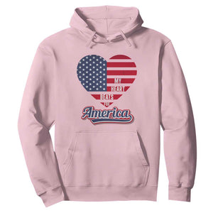 Patriotic Hoodie My Heart Beats For America Valentine's Day TS09 Light Pink Print Your Wear
