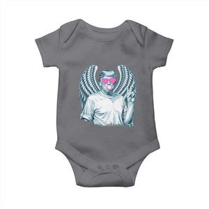 Trump Cupid Vibes Baby Onesie Trump Bubble Gum TS09 Charcoal Print Your Wear