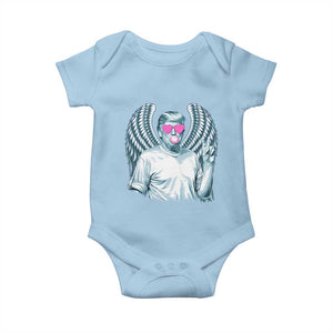 Trump Cupid Vibes Baby Onesie Trump Bubble Gum TS09 Light Blue Print Your Wear