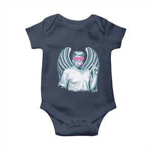 Trump Cupid Vibes Baby Onesie Trump Bubble Gum TS09 Navy Print Your Wear