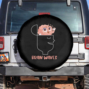 Funny Neuroscience Brain Waves Spare Tire Cover TS09 No hole Black Print Your Wear