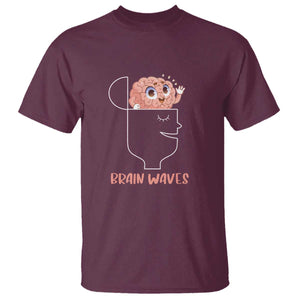 Funny Neuroscience Brain Waves T Shirt TS09 Maroon Print Your Wear