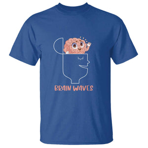 Funny Neuroscience Brain Waves T Shirt TS09 Royal Blue Print Your Wear