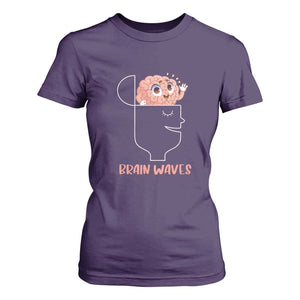 Funny Neuroscience Brain Waves T Shirt For Women TS09 Purple Print Your Wear