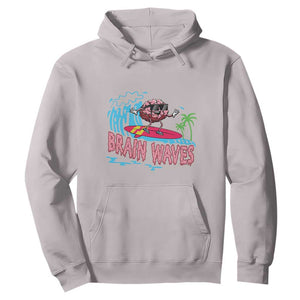 Funny Brain Waves Neuroscience Hoodie TS09 Ice Gray Print Your Wear