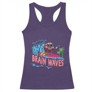 Funny Brain Waves Neuroscience Racerback Tank Top TS09 Purple Print Your Wear