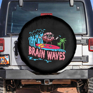 Funny Brain Waves Neuroscience Spare Tire Cover TS09 No hole Black Print Your Wear