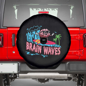 Funny Brain Waves Neuroscience Spare Tire Cover TS09 Black Print Your Wear